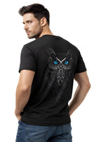 Dark Vision Owl Graphic T-Shirt – Minimal Front, Bold Back Design