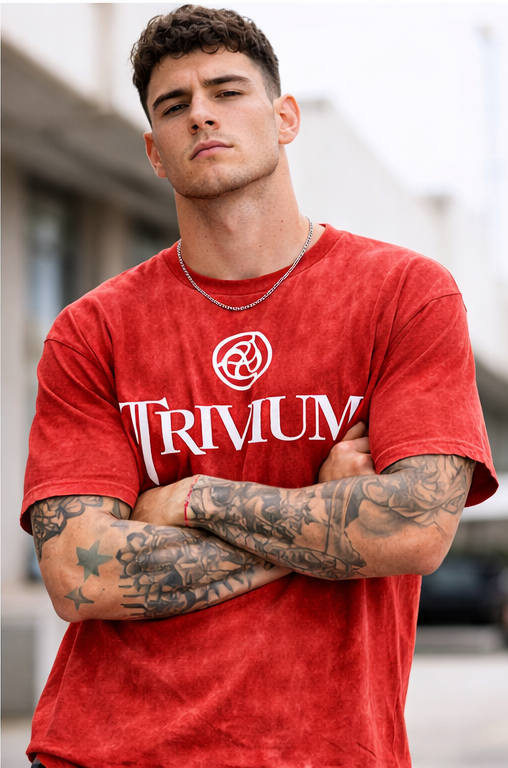 Vintage Acid Wash Trivium Graphic T-Shirt – Oversized