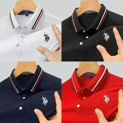 Men’s Polo Neck Solid T-Shirts Combo (Pack of 4) | Premium Cotton Blend | Half Sleeves