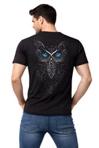 Dark Vision Owl Graphic T-Shirt – Minimal Front, Bold Back Design