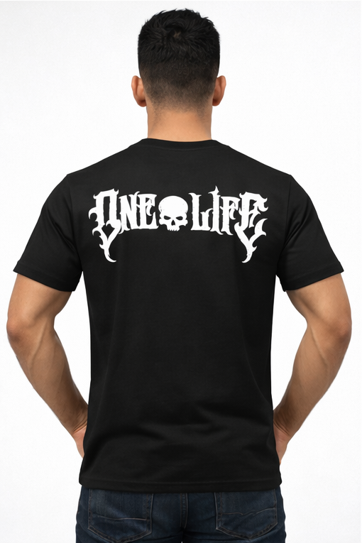 One Life Skeleton Tee – Gothic Back Print