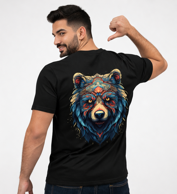 Rule The Wild Bear Graphic T-Shirt – Premium Front & Back Print