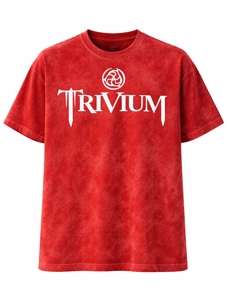Vintage Acid Wash Trivium Graphic T-Shirt – Oversized